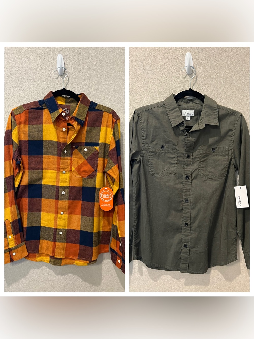Set of 2 Boys L/XL Button-Up Shirts